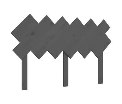 Lovos Galvūgalis, Pilkas, 132X3X81cm Pušies Medienos Masyvas