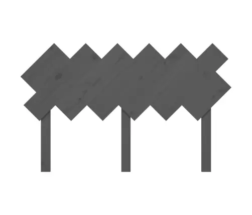 Lovos Galvūgalis, Pilkas, 132X3X81cm Pušies Medienos Masyvas