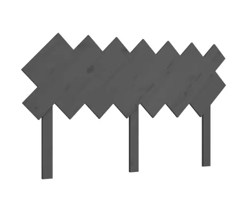 Gultas Galvgalis, Pelēks, 141X3X80,5 Cm, Priedes Masīvkoks Vidaxl