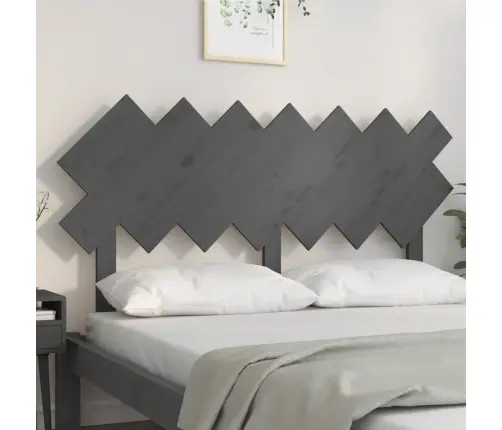 Gultas Galvgalis, Pelēks, 141X3X80,5 Cm, Priedes Masīvkoks Vidaxl