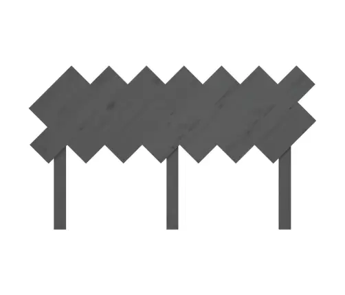 Gultas Galvgalis, Pelēks, 141X3X80,5 Cm, Priedes Masīvkoks Vidaxl