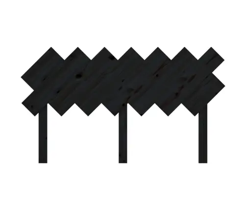 Gultas Galvgalis, Melns, 141X3X80,5 Cm, Priedes Masīvkoks Vidaxl