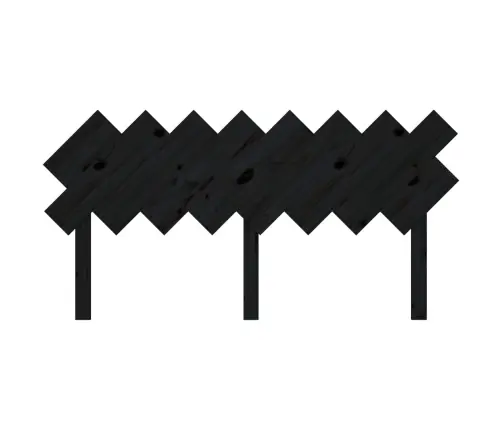 Gultas Galvgalis, Melns, 159,5X3X80,5 Cm, Priedes Masīvkoks Vidaxl