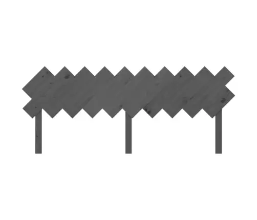 Gultas Galvgalis, Pelēks, 196X3X80,5 Cm, Priedes Masīvkoks Vidaxl