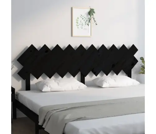 Gultas Galvgalis, Melns, 196X3X80,5 Cm, Priedes Masīvkoks Vidaxl