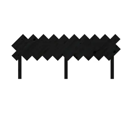 Gultas Galvgalis, Melns, 196X3X80,5 Cm, Priedes Masīvkoks Vidaxl