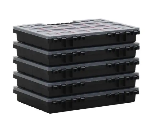 Asortimentinės Dėžutės, 5Vnt., 34,5X25X5cm Polipropilenas