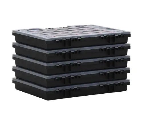 Asortimentinės Dėžutės, 5Vnt., 40X30X5cm Polipropilenas