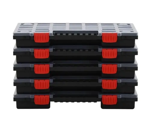 Kastes Ar Nodalījumiem, 5 Gab., 40X30X5 Cm, Polipropilēns Vidaxl