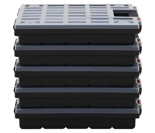 Kastes Ar Nodalījumiem, 5 Gab., 40X30X5 Cm, Polipropilēns Vidaxl