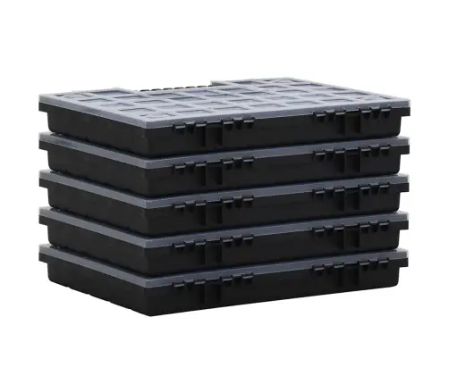 Kastes Ar Nodalījumiem, 5 Gab., 40X30X5 Cm, Polipropilēns Vidaxl