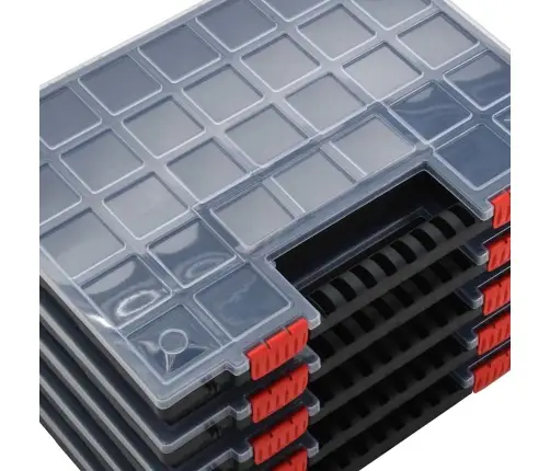 Kastes Ar Nodalījumiem, 5 Gab., 40X30X5 Cm, Polipropilēns Vidaxl