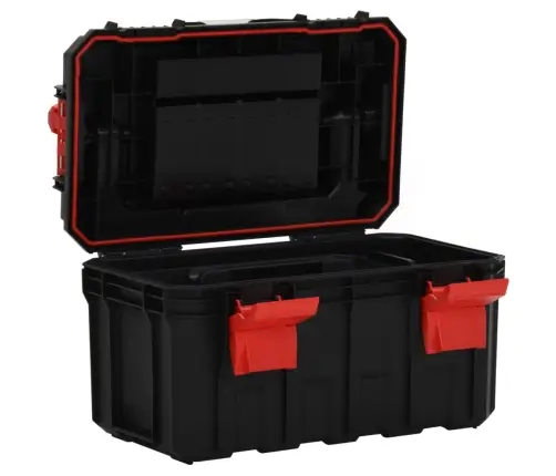 Instrumentu Kaste, Melna Un Sarkana, 45X28X26,5 Cm Vidaxl