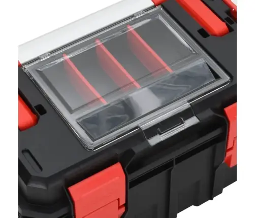 Instrumentu Kaste, Melna Un Sarkana, 45X28X26,5 Cm Vidaxl