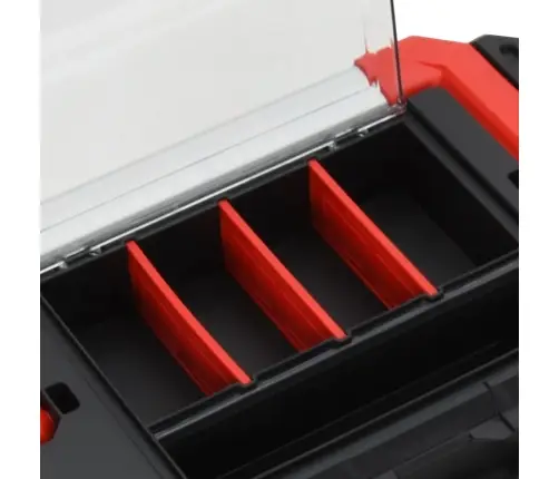 Instrumentu Kaste, Melna Un Sarkana, 45X28X26,5 Cm Vidaxl