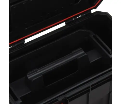 Instrumentu Kaste, Melna Un Sarkana, 45X28X26,5 Cm Vidaxl