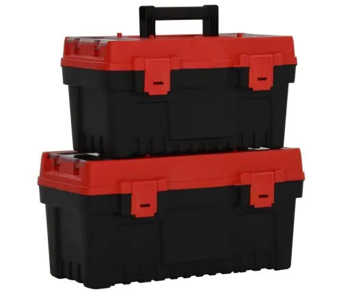 Įrankių Dėžių Rinkinys, 2Vnt., Juodas/Raudonas, Polipropilenas