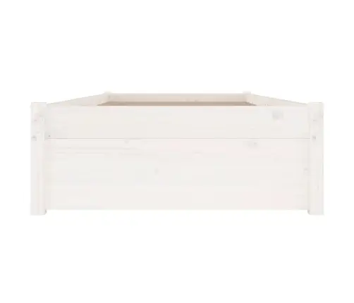 Lovos Rėmas Su Stalčiais, Baltos Spalvos, 90X200Cm