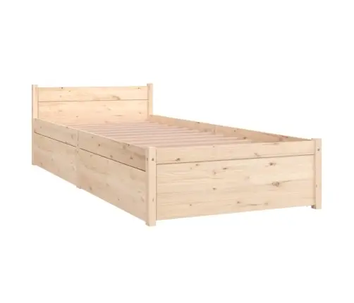 Gultas Rāmis Ar Atvilktnēm, 75X190 Cm, Vienvietīgs Vidaxl