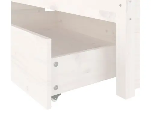 Lovos Rėmas Su Stalčiais, Baltos Spalvos, 120X200Cm