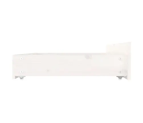 Sahtlitega Voodiraam, Valge, 135 X 190 Cm