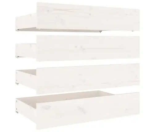 Sahtlitega Voodiraam, Valge, 140 X 200 Cm