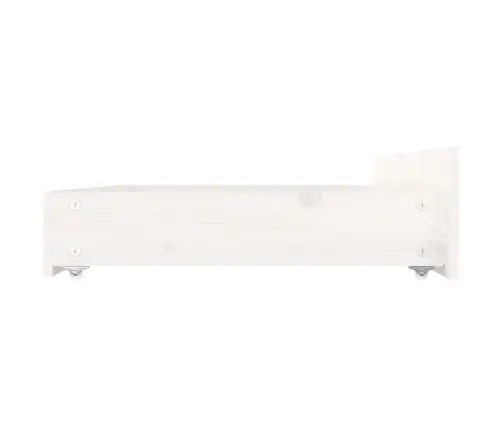 Sahtlitega Voodiraam, Valge, 140 X 200 Cm