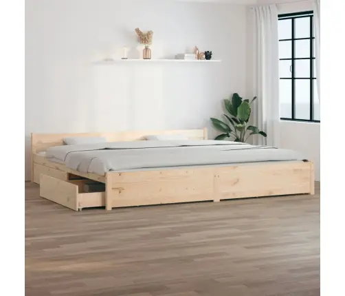 Gultas Rāmis Ar Atvilktnēm, 180X200 Cm, Divvietīgs Vidaxl