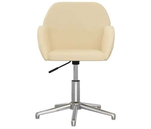 Grozāmi Virtuves Krēsli, 2 Gab., Krēmkrāsas Audums Vidaxl