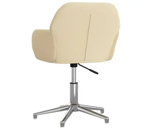 Grozāmi Virtuves Krēsli, 2 Gab., Krēmkrāsas Audums Vidaxl