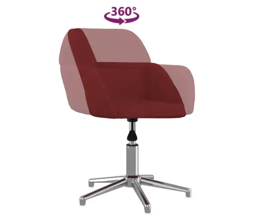 Grozāmi Virtuves Krēsli, 2 Gab., Vīnsarkans Audums Vidaxl