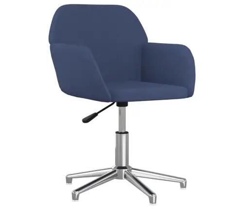 Grozāmi Virtuves Krēsli, 2 Gab., Zils Audums Vidaxl