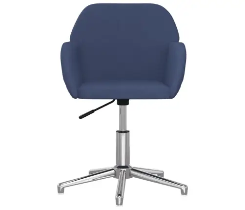 Grozāmi Virtuves Krēsli, 2 Gab., Zils Audums Vidaxl