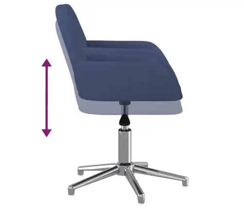 Grozāmi Virtuves Krēsli, 2 Gab., Zils Audums Vidaxl