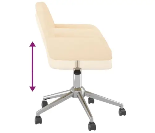 Pasukamos Valgomojo Kėdės, 2Vnt., Kreminės Spalvos, Audinys