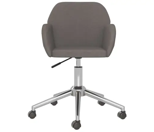 Grozāmi Virtuves Krēsli, 2 Gab., Tumši Pelēks Audums Vidaxl