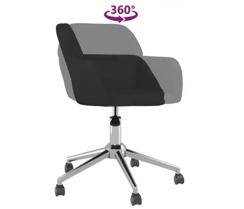 Grozāmi Virtuves Krēsli, 2 Gab., Melns Audums Vidaxl