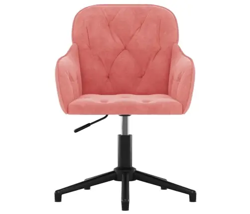 Grozāmi Virtuves Krēsli, 2 Gab., Rozā Samts Vidaxl