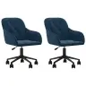 Pööratavad Söögitoolid 2 Tk, Sinine, Samet