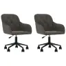 Grozāmi Virtuves Krēsli, 2 Gab., Tumši Pelēks Samts Vidaxl