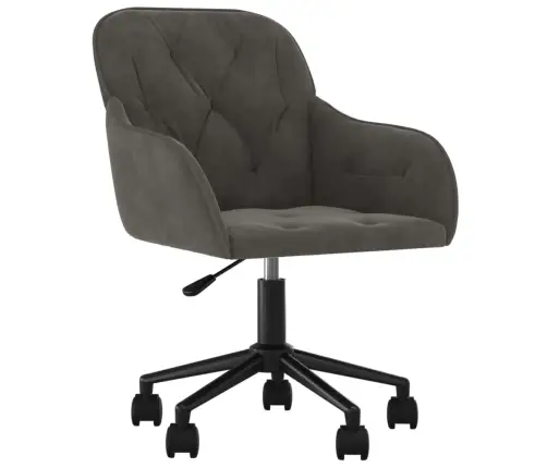 Grozāmi Virtuves Krēsli, 2 Gab., Tumši Pelēks Samts Vidaxl