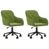 Pasukamos Valgomojo Kėdės, 2Vnt., Šviesiai Žalios, Aksomas