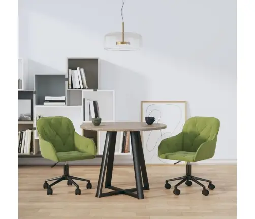 Pasukamos Valgomojo Kėdės, 2Vnt., Šviesiai Žalios, Aksomas
