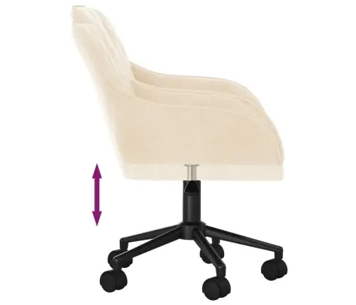 Grozāmi Virtuves Krēsli, 2 Gab., Krēmkrāsas Samts Vidaxl Grozāmi Virtuves Krēsli, 2 Gab., Krēmkrāsas Samts Vidaxl