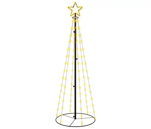 Ziemassvētku Egle, 108 Silti Baltas Led Lampiņas, 70X180 Cm Vidaxl