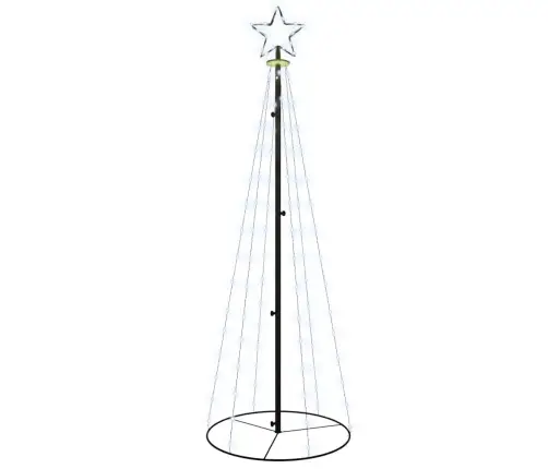 Ziemassvētku Egle, 108 Vēsi Baltas Led Lampiņas, 70X180 Cm Vidaxl