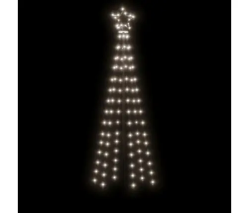 Ziemassvētku Egle, 108 Vēsi Baltas Led Lampiņas, 70X180 Cm Vidaxl