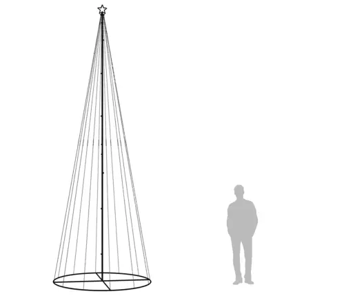 Ziemassvētku Egle, 732 Silti Baltas Led Lampiņas, 160X500 Cm Vidaxl