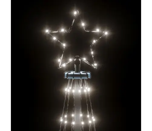 Kalėdų Eglutė, 160X500cm Kūgio Formos, 732 Šaltos Baltos Led Kalėdų Eglutė, 160X500cm Kūgio Formos, 732 Šaltos Baltos Led