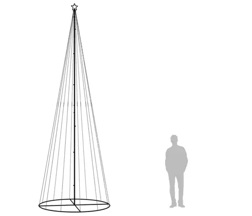 Kalėdų Eglutė, 160X500cm Kūgio Formos, 732 Mėlynos Led Kalėdų Eglutė, 160X500cm Kūgio Formos, 732 Mėlynos Led